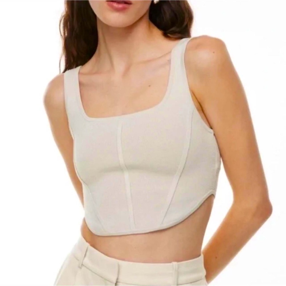 House of Harlow Cream Corset Top